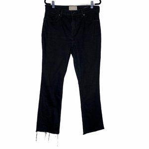 Everlane Straight Jean Black Raw Hem Denim